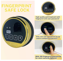 Load image into Gallery viewer, Electronic Safe Lock Biometric Fingerprint Password Function Safe Lock For Gun Safe Factory Price Electronic Digital Safe Lock
