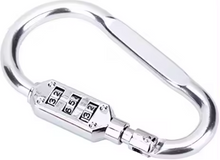 Load image into Gallery viewer, Combination Code Lock Safe Travel Bag Luggage Security OEM Locker Lock Code Zinc Alloy D-Ring Chain Clip Hook Combination Lock
