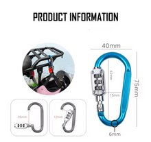 Load image into Gallery viewer, Combination Code Lock Safe Travel Bag Luggage Security OEM Locker Lock Code Zinc Alloy D-Ring Chain Clip Hook Combination Lock
