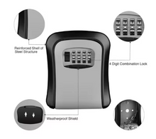 Load image into Gallery viewer, Weatherproof 4 Combination door code lock China Wholesale Key Storage Lock Box Combination Key Safe Wall Combination Safe Lock
