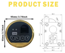 Load image into Gallery viewer, Electronic Safe Lock Biometric Fingerprint Password Function Safe Lock For Gun Safe Factory Price Electronic Digital Safe Lock
