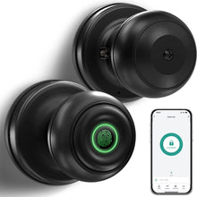 Load image into Gallery viewer, Smart Fingerprint Door Lock Round for Tuya Bluetooth-compatible Remote Control Indoor Ball Lock Biometric Keyless Entry
