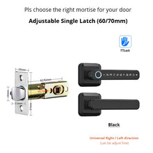 Load image into Gallery viewer, T3  Europe Fingerprint Smart Lock TT Lock App Control Biometric Password Lever Handle Electronic Locks with keys for Home
