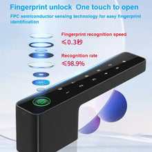 Load image into Gallery viewer, Electronic Smart Door Lock With Biometric Fingerprint / Password / Key Unlock USB Emergency Charge Silent Wooden Door Lock
