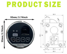 Load image into Gallery viewer, Electronic Safe Lock Biometric Fingerprint Password Function Safe Lock For Gun Safe Factory Price Electronic Digital Safe Lock
