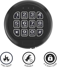 Load image into Gallery viewer, Gun Safe Lock Replacement Black Keypad with Solenoid Safe Electronic Lock
