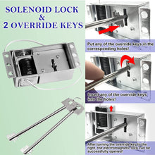 Load image into Gallery viewer, Solenoid Lock With 2 Master Override Keys Safe Lock Parts Replacement
