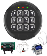 Load image into Gallery viewer, Gun Safe Lock Replacement Black Keypad with Solenoid Safe Electronic Lock
