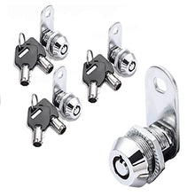 Load image into Gallery viewer, 5 Pack Tubular Cam Locks Keyed Alike-5/8 Inch ,Cabinet Locks for RV Storage Lock, Tool Box Drawer, Secue Door Files,Mailbox Locks, Cabinet Drawer Locks and More(Zinc Alloy)
