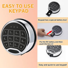 Load image into Gallery viewer, Digital Electronic Keypad Lock for Safes, Swing Bolt Gun Safe Lock Replacement, Time Delay Safe Lock Including 2 Emergency Keys for Locksmiths
