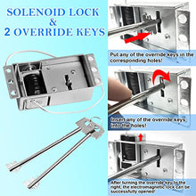 Load image into Gallery viewer, Gun Safe Lock Replacement,Chrome Keypad Electronic Safe Lock with Solenoid Lock 2 Override Keys and Circuit Board Lock
