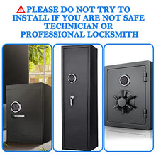 Load image into Gallery viewer, Gun Safe Lock Replacement,Chrome Keypad Electronic Safe Lock with Solenoid Lock 2 Override Keys and Circuit Board Lock
